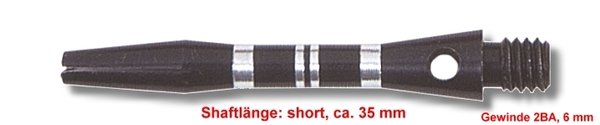Shaft Alu Stripe short , ca. 35 mm. 1 Set a 3 Stck. (1046)