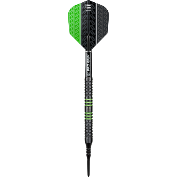 Target Vapor 8 Black Green Softdarts in 18g. 80 % Tungsten. 1 Set a 3 Stck. (1148)